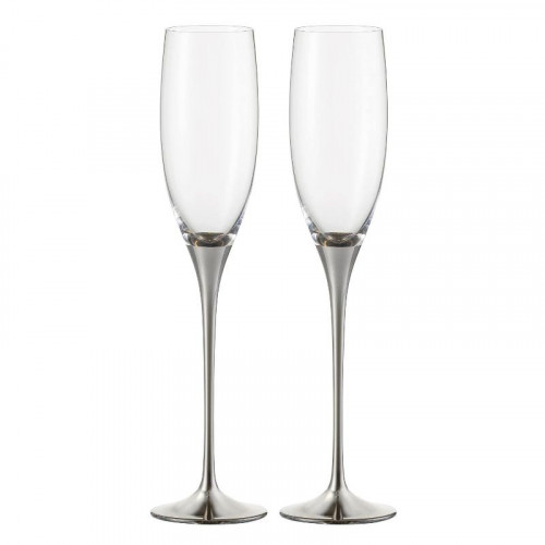 Eisch Champagner Exklusiv - Geschenkset Copas de champán de platino en estuche de regalo de 2 piezas / 180 ml